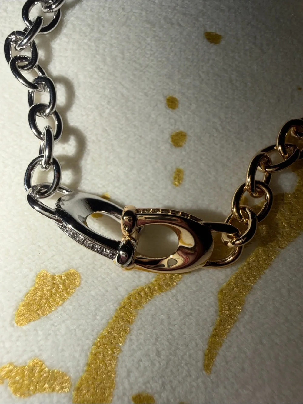 Coach Two-Tone Gold and Silver Link Bracelet